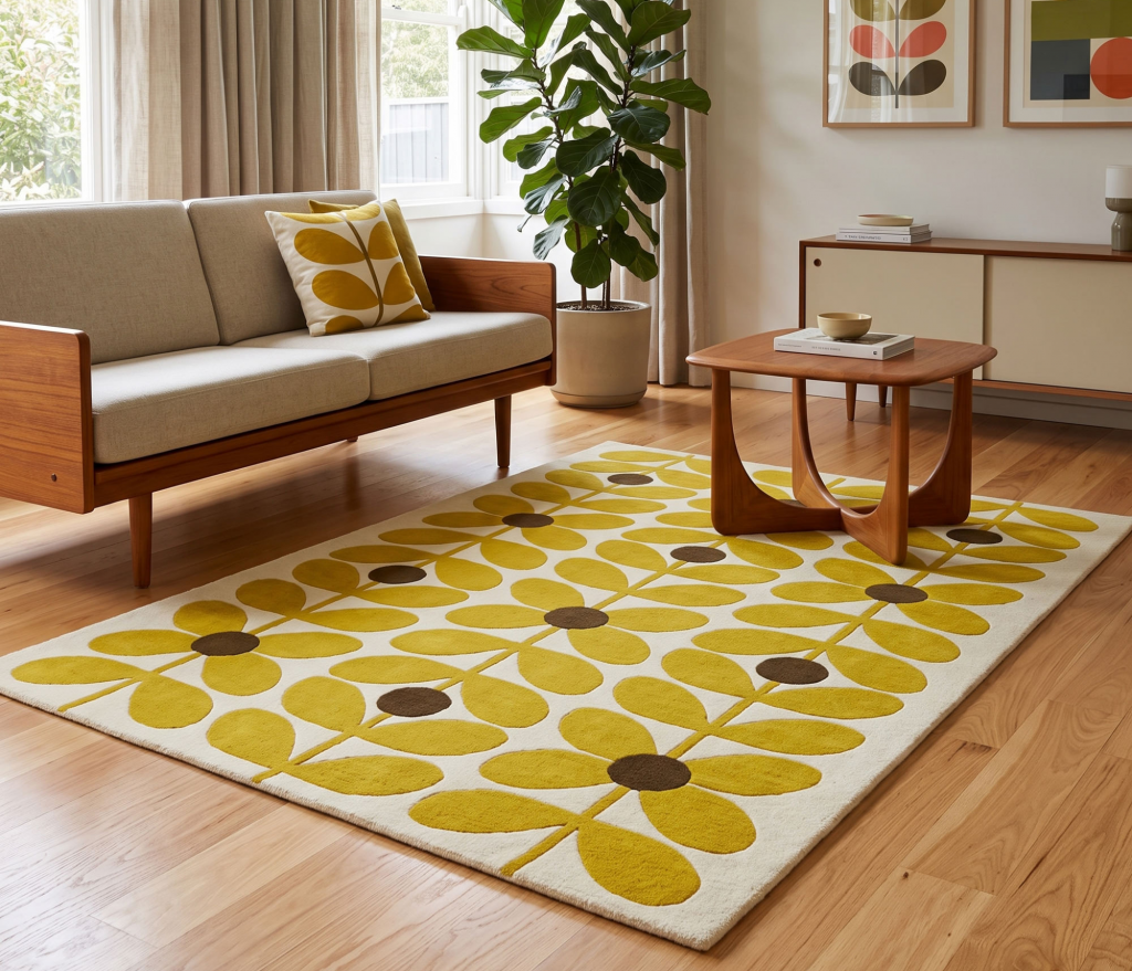 Orla Kiely Sixties Stem Hand Tufted Designer Wool Rug, 230x160cm